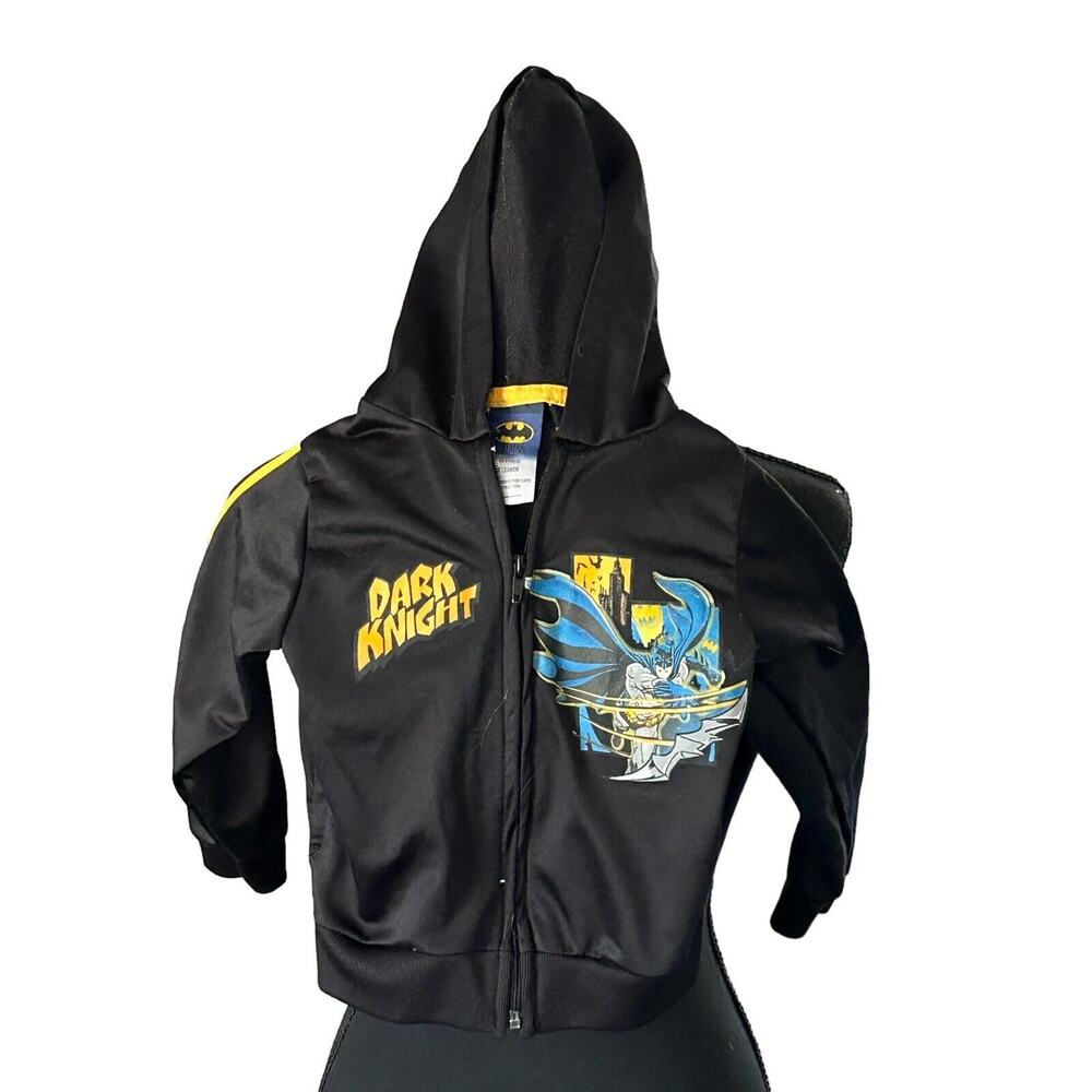 BATMAN 3T The Dark Knight Black Jacket full zip With Hood‎
